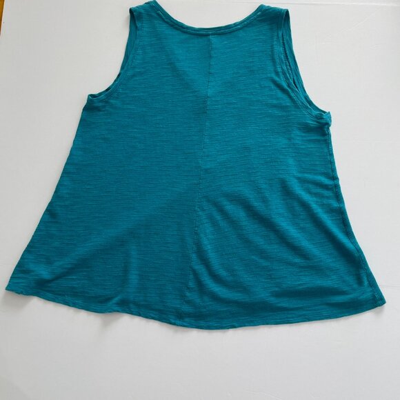 Lane Byant Sleeveless V-neck Swing Tunic Top Turquoise Size 14/16 - Picture 4 of 8